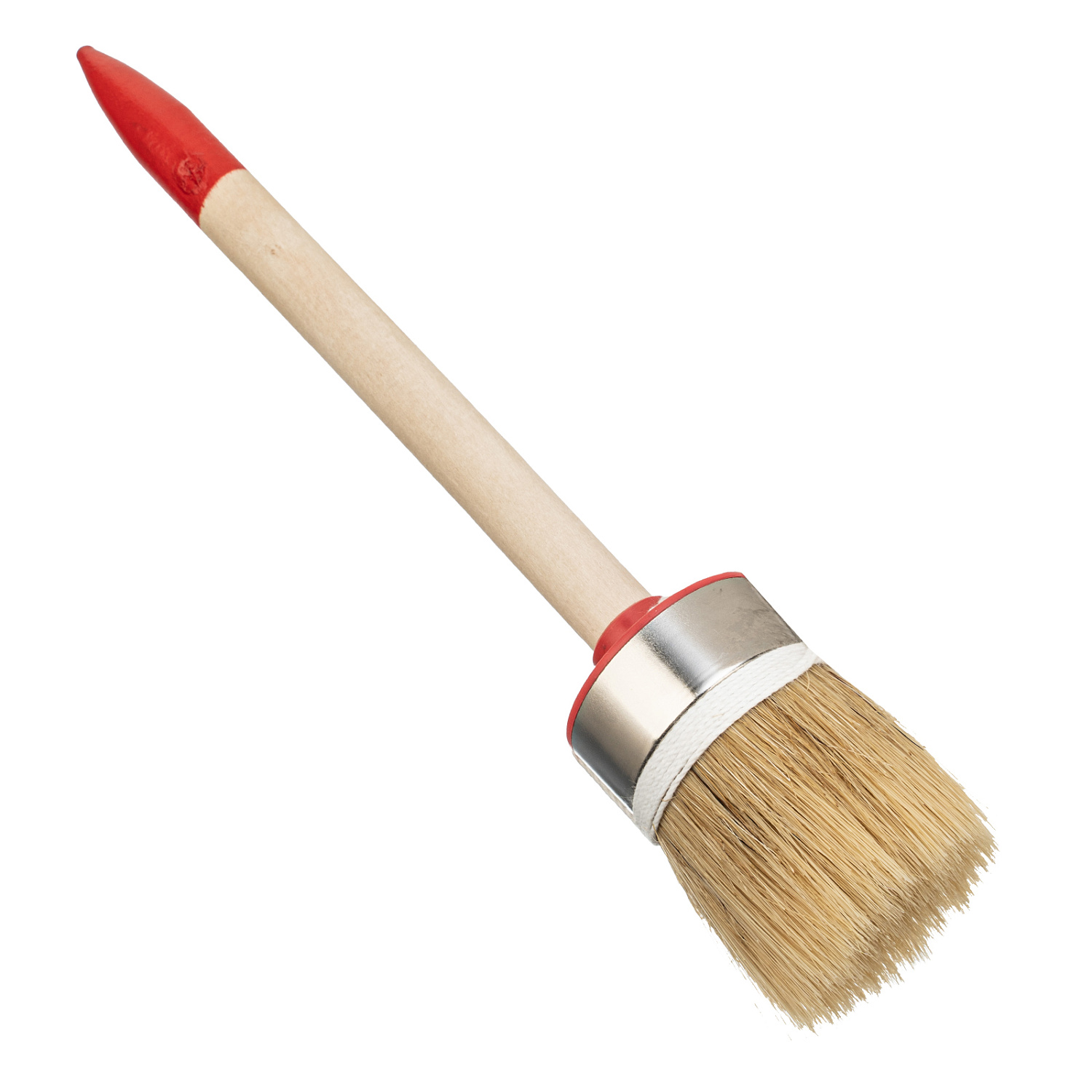 Кисть круглая Профи №12 (45 мм), натуральная щетина, деревянная ручка// MTX