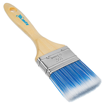 Кисть плоская "Евро" 2.5", искусственная щетина, деревянная ручка MTX