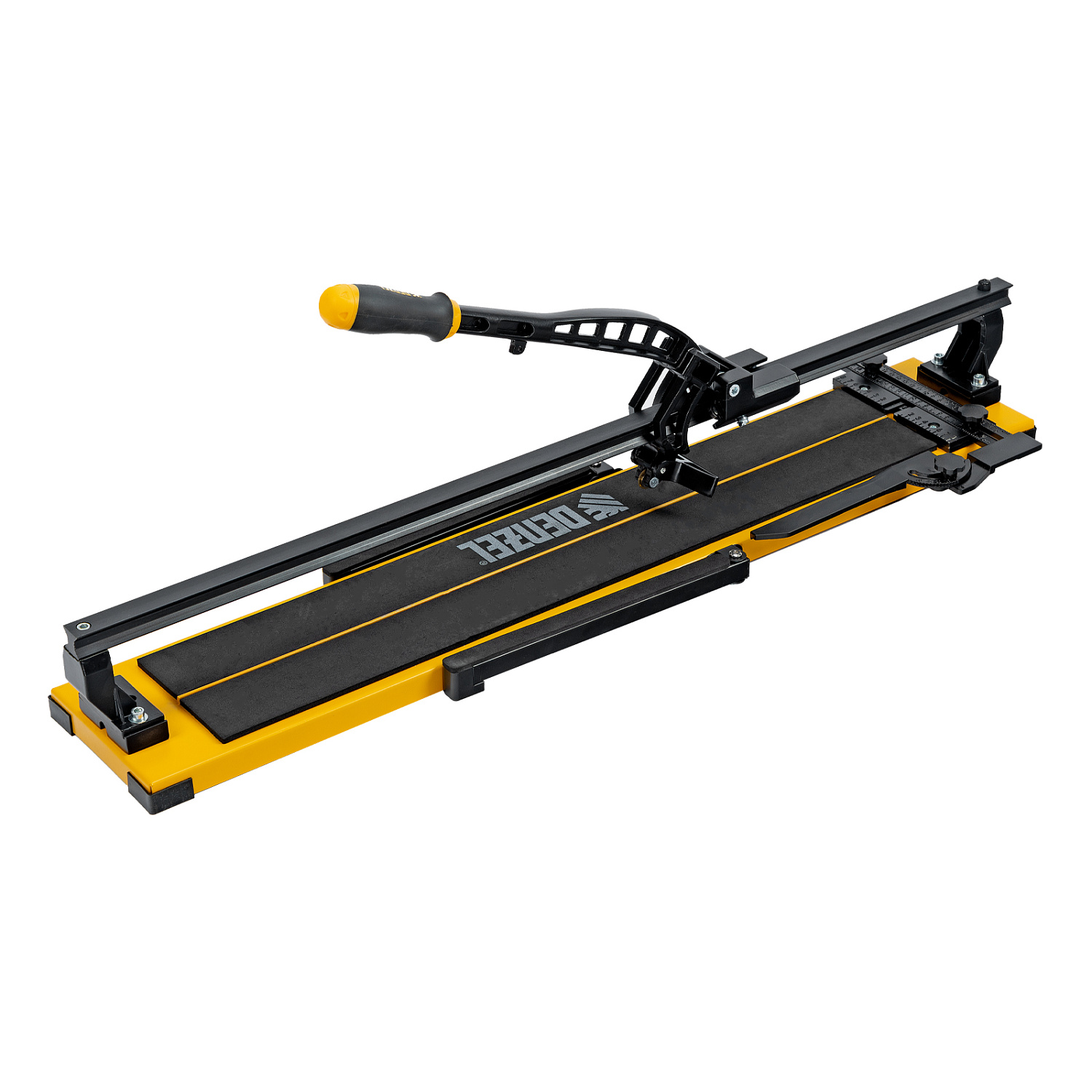 Плиткорез рельсовый 800х16мм, каретка на подш., стальная станина, усил. рукоятка-пенал Denzel