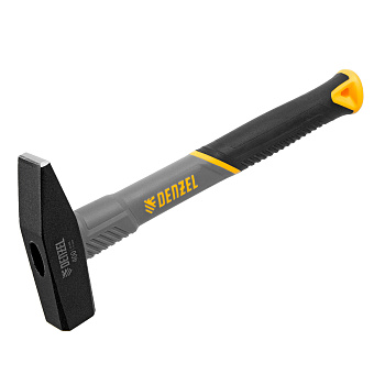 Молоток слесарный, 400 г, кованый, фибергласовая рукоятка c TPR покрытием Denzel Молоток слесарный, 400 г, кованый, фибергласовая рукоятка c TPR покрытием Denzel