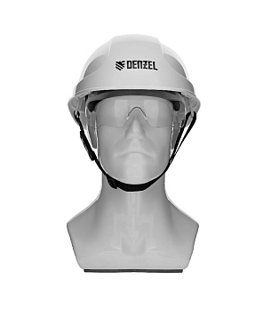 Каска защитная ударопр.«Форвард» (К-05),ABS/PC,комплект со встроен.очк.ОЧК-05 Форвард,белая Denzel