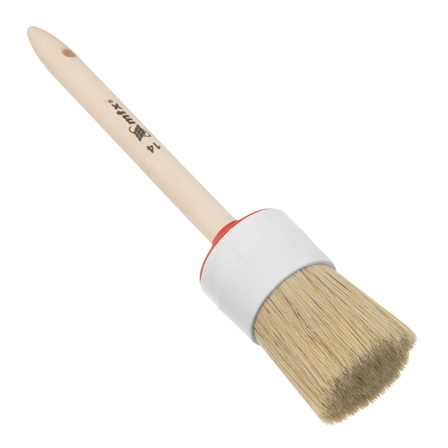 Кисть круглая №14 (50 мм), натуральная щетина, деревянная ручка// MTX