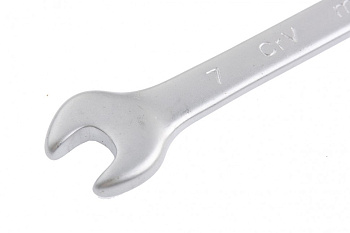 Ключ комбинированный, 7 мм, CrV, матовый хром Matrix
