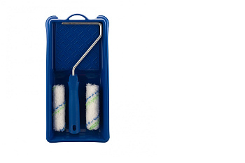 Малярный набор для работ с водными красками: кювета 150 мм х 290 мм и мини-валик 110 мм// Сибртех