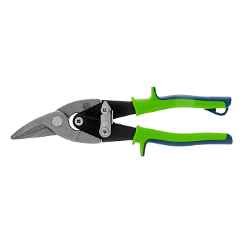 Ножницы по металлу, 250 мм, правый рез, сталь С55, двухкомпонентные рукоятки СИБРТЕХ