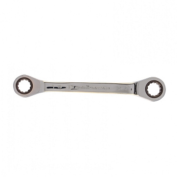 Ключ накидной трещоточный, 13 x 14 мм, CrV, зеркальный хром Matrix