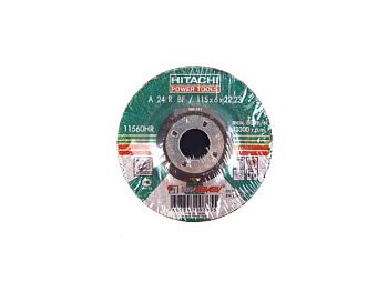 Круг Hitachi обдирочный (зачистной) по металлу 125х6х22 (14А) Упаковка 10 шт.