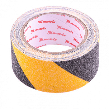 Лента клейкая противоскользящая, черно-желтая 50 мм. х 5м.// Matrix