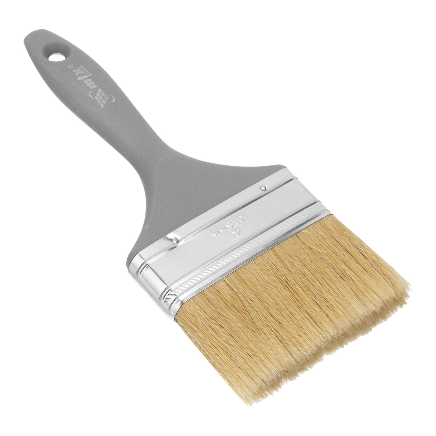 Кисть плоская "Евро" 4", натуральная щетина, пластмассовая ручка// MTX