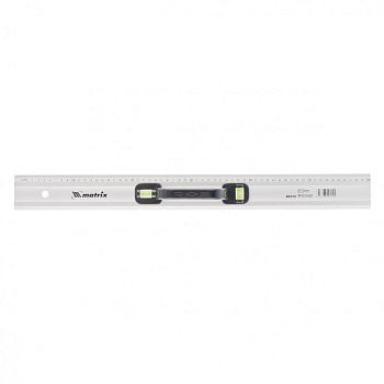 Линейка-уровень, 600 мм, металлическая, пластмассовая ручка 2 глазка Matrix