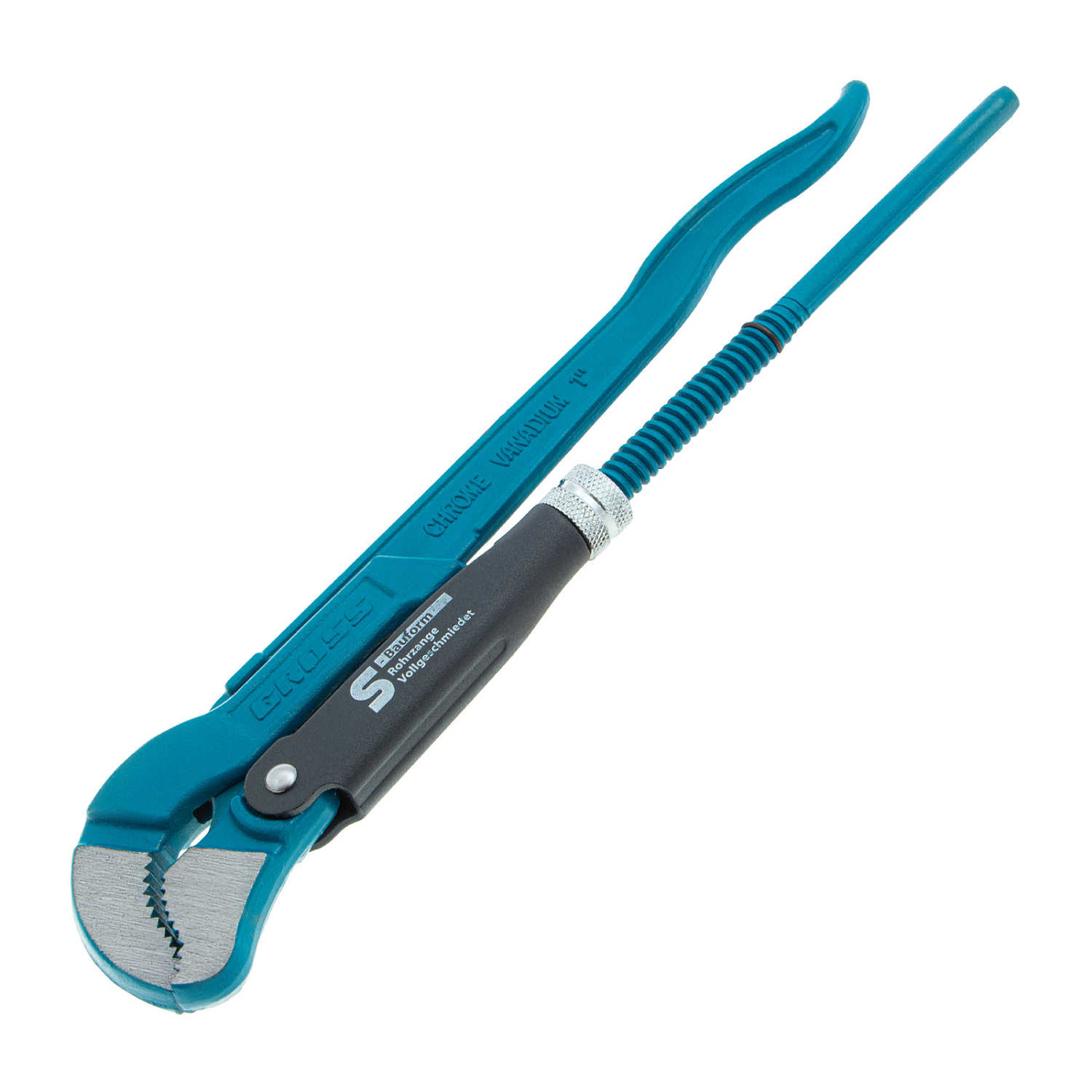 Ключ трубный рычажный 1, №1, цельнокованый, CrV, тип "S" Gross