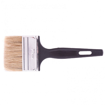 Кисть флейцевая "Стандарт", 70x6, натуральная щетина, пластиковая ручка// Сибртех