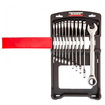 Набор ключей комбинированных, трещоточных 11 шт. Matrix Набор ключей комбинированных, трещоточных 11 шт. Matrix