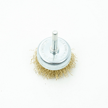 Кордщетка Bohrer чашеобразная латунированная мягкая 50 мм для дрели (в блистере)