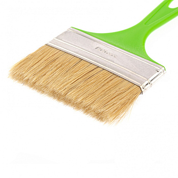 Кисть флейцевая "Евро", 100x8, натуральная щетина, пластиковая ручка// Сибртех  Кисть флейцевая "Евро", 100x8, натуральная щетина, пластиковая ручка// Сибртех