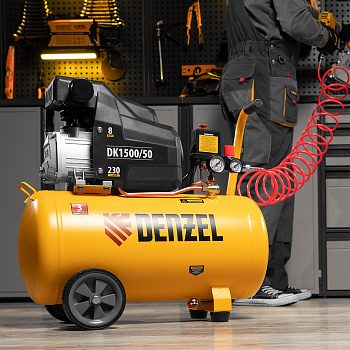 Компрессор воздушный DK1500/50, Х-PRO 1.5 кВт, 230 л/мин, 50 л Denzel